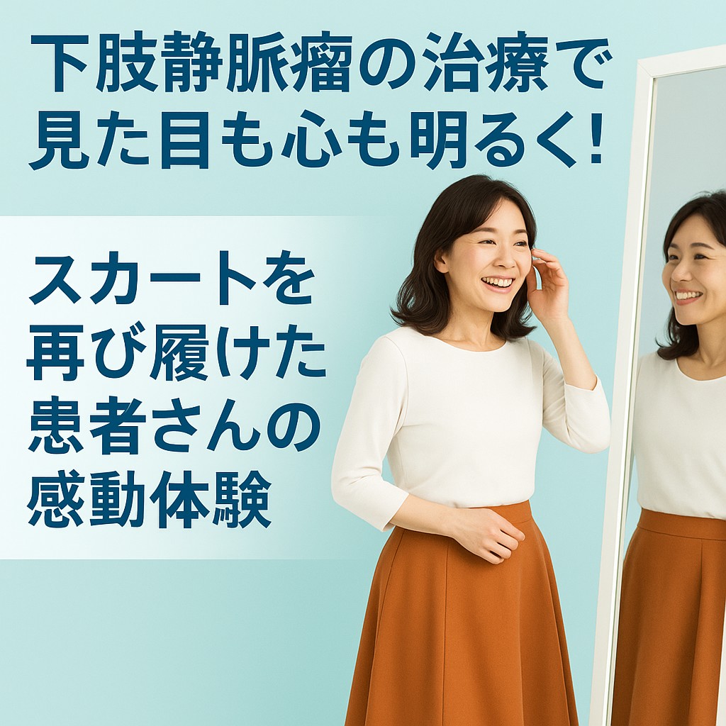下肢静脈瘤の治療で見た目も心も明るく！スカートを再び履けた患者さんの感動体験