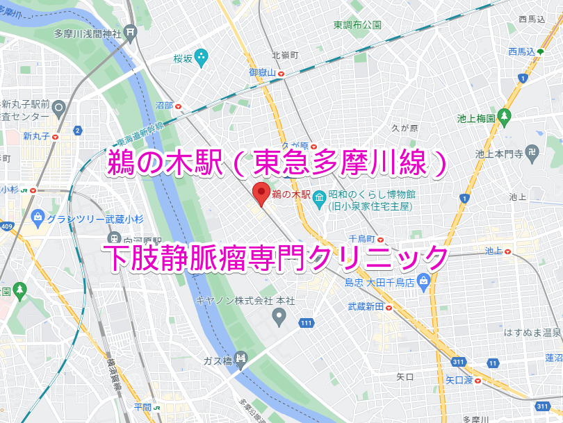 鵜の木駅 東急多摩川線 下肢静脈瘤専門クリニック