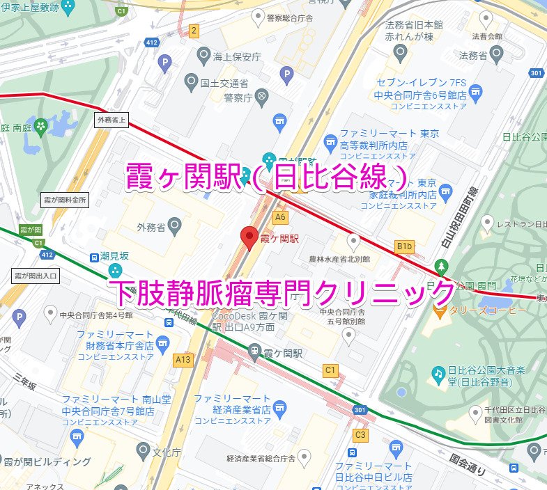 霞ヶ関駅（日比谷線）下肢静脈瘤専門クリニック