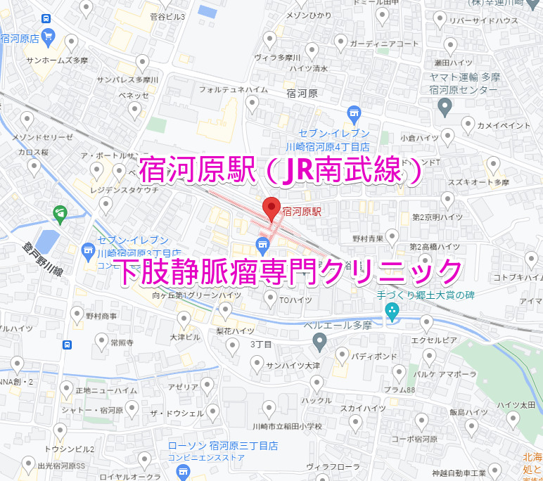 宿河原駅（JR南武線）下肢静脈瘤専門クリニック