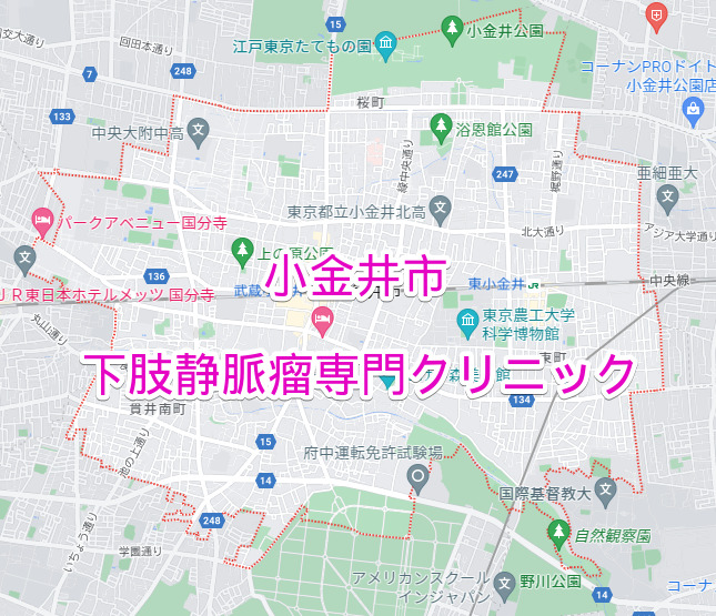 小金井市の下肢静脈瘤専門クリニック