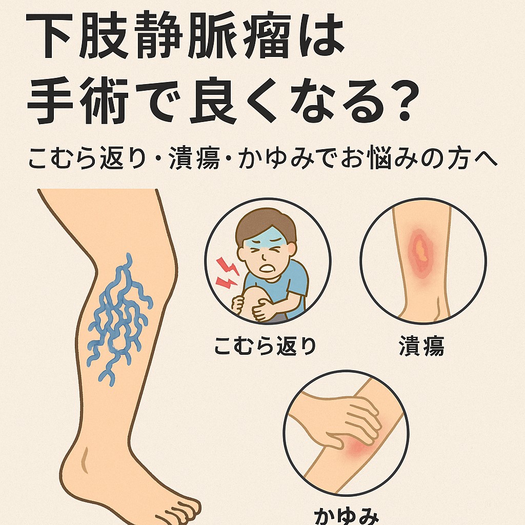 こむら返り・潰瘍・湿疹が続く方へ｜下肢静脈瘤の手術が効果的な症状と改善例を専門医が解説
