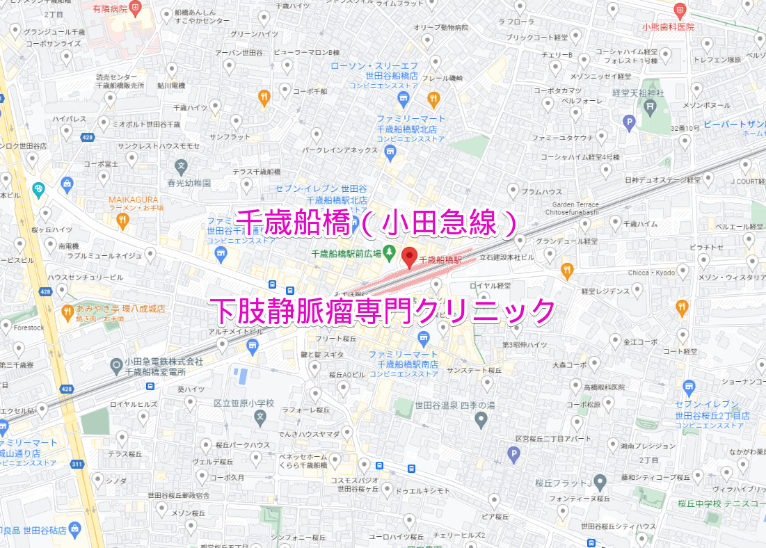 小田急線千歳船橋駅の下肢静脈瘤専門クリニック