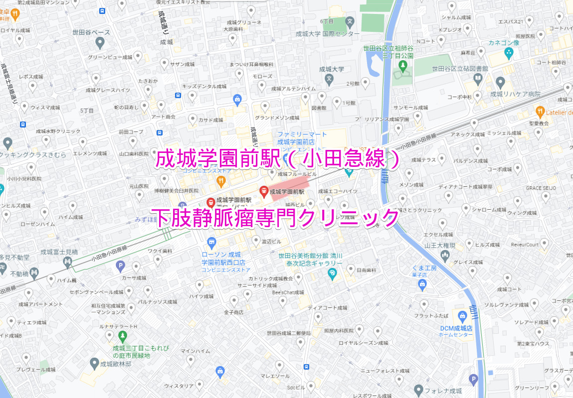 成城学園前駅（小田急線）の下肢静脈瘤専門クリニック