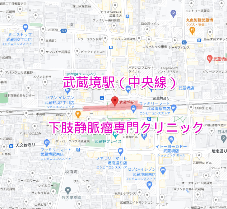 JR中央総武線・武蔵境駅の下肢静脈瘤専門クリニック