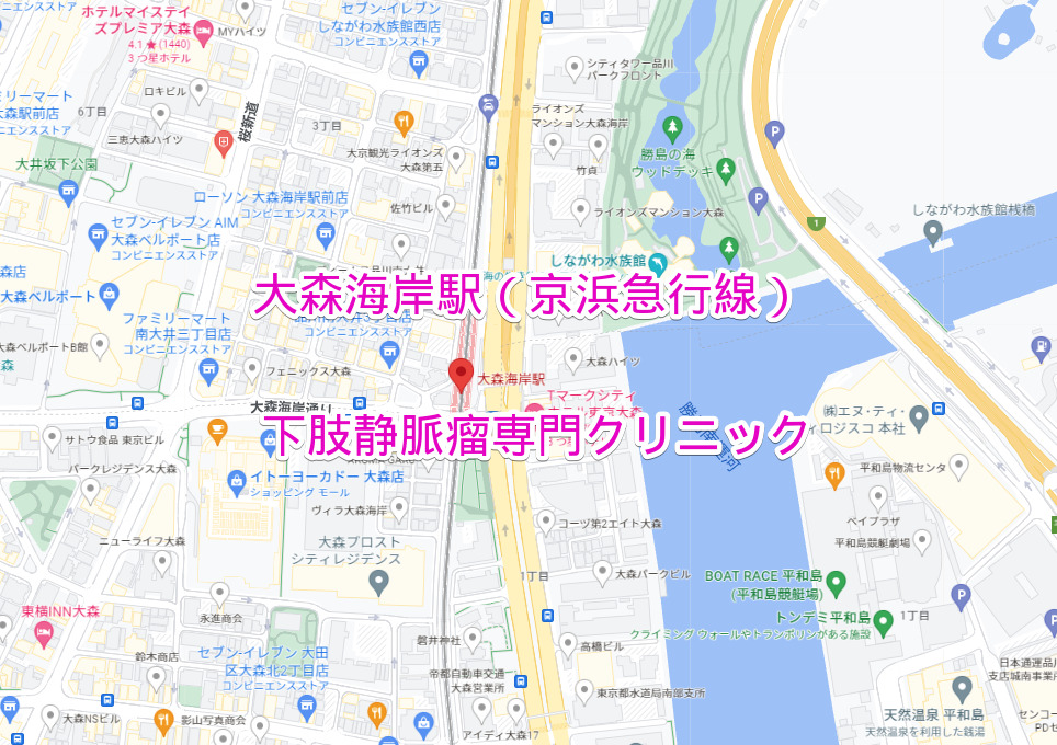 大森海岸駅（京浜急行線）の下肢静脈瘤専門クリニック