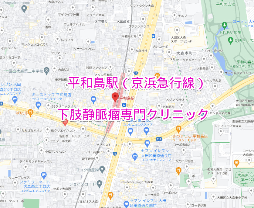 平和島駅（京浜急行線）の下肢静脈瘤専門クリニック