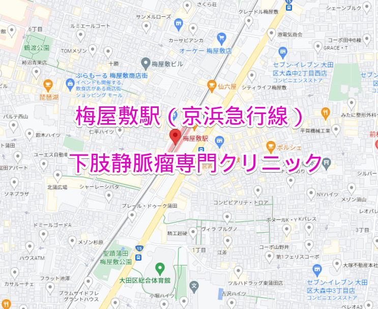梅屋敷駅（京浜急行線）の下肢静脈瘤専門クリニック