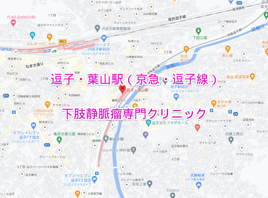 逗子・葉山駅（京浜急行線）の下肢静脈瘤専門クリニック