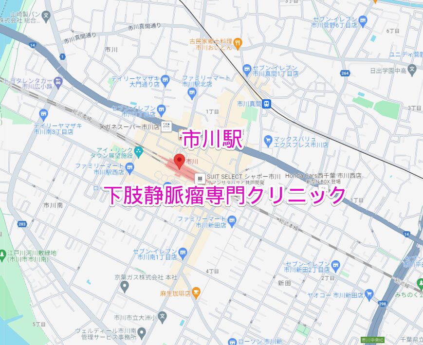 市川駅周辺の下肢静脈瘤専門クリニック