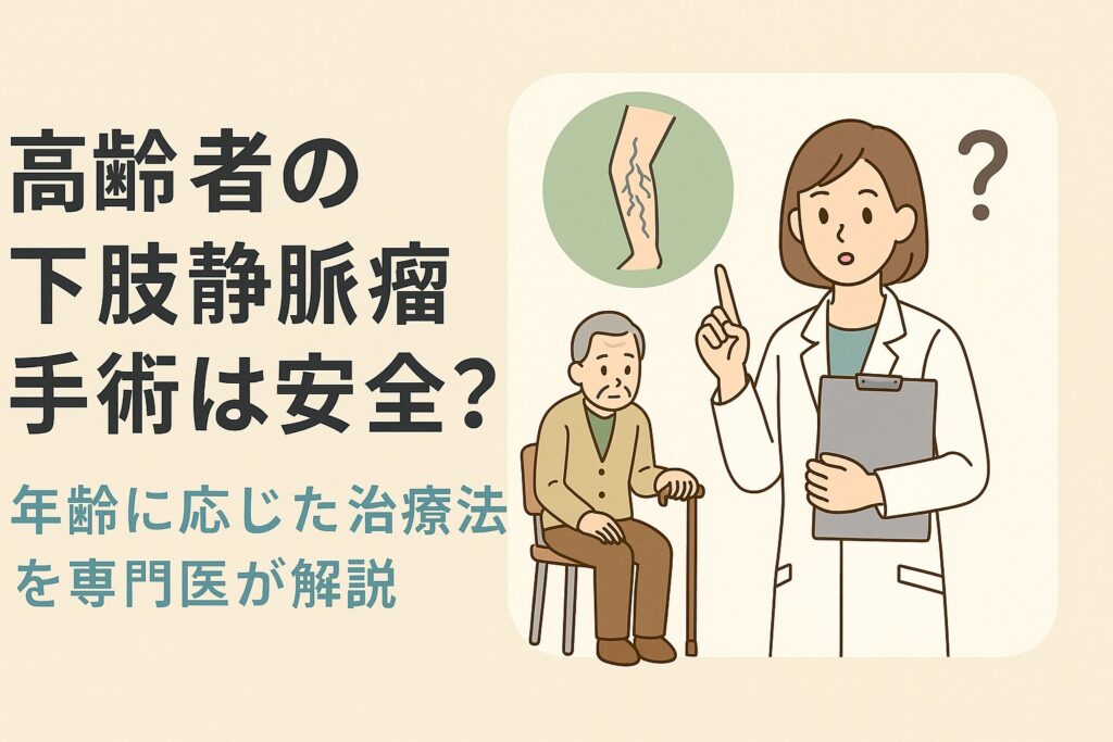 高齢者の下肢静脈瘤手術は安全？｜年齢に応じた治療法を専門医が解説