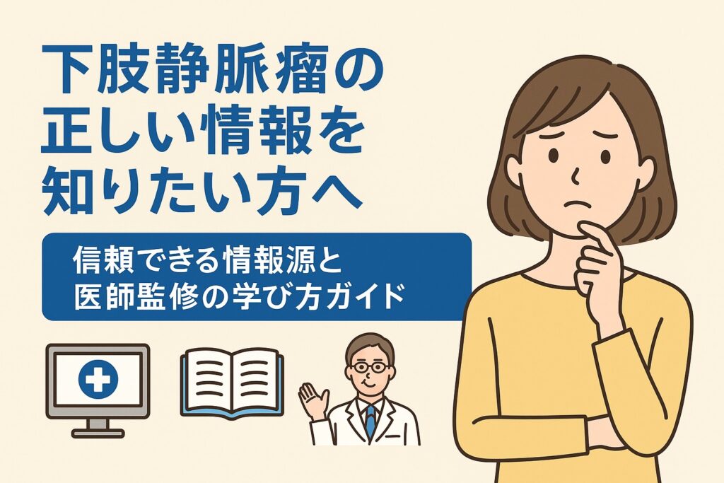 下肢静脈瘤の正しい情報を知りたい方へ｜信頼できる情報源と医師監修の学び方ガイド