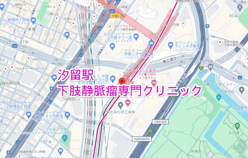 汐留駅周辺の下肢静脈瘤専門クリニック