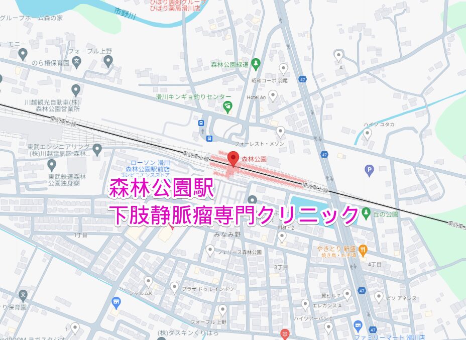 森林公園駅周辺の下肢静脈瘤専門クリニック