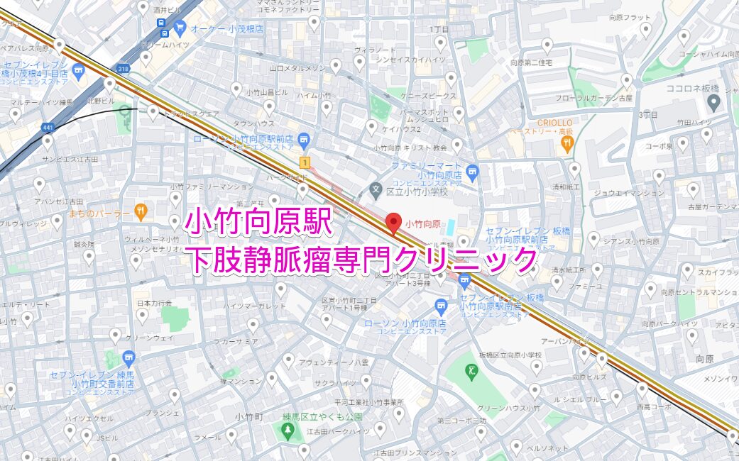 小竹向原駅周辺の下肢静脈瘤専門クリニック