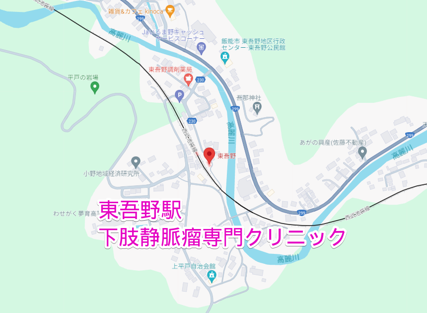 東吾野駅から行く下肢静脈瘤専門クリニック