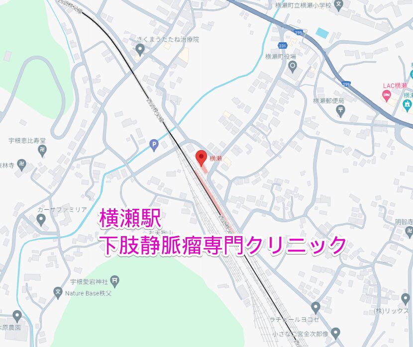 横瀬駅から行く下肢静脈瘤専門クリニック