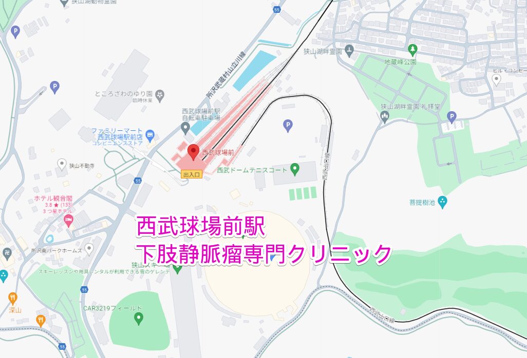 西武球場前駅から行く下肢静脈瘤専門クリニック