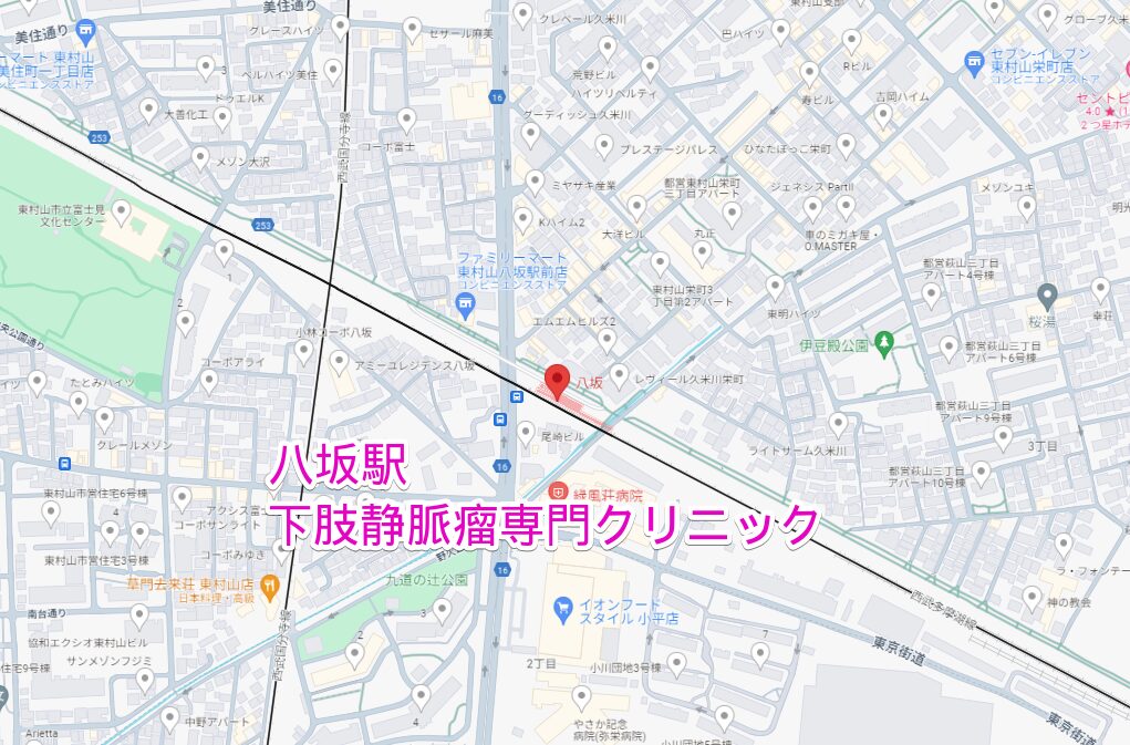 八坂駅から行く下肢静脈瘤専門クリニック