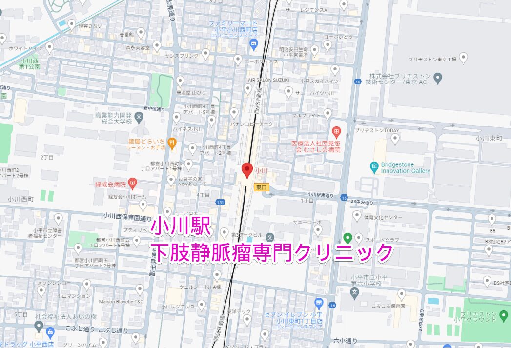 小川駅から行く下肢静脈瘤専門クリニック