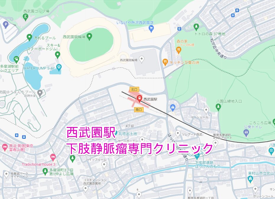 西武園駅から行く下肢静脈瘤専門クリニック