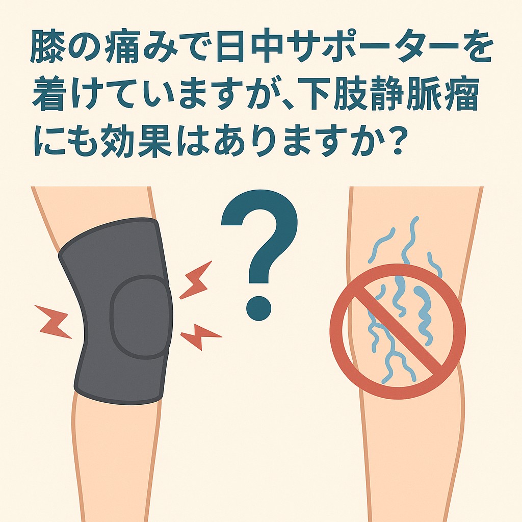 膝サポーターで下肢静脈瘤は改善する？医師が正しい使い方を解説