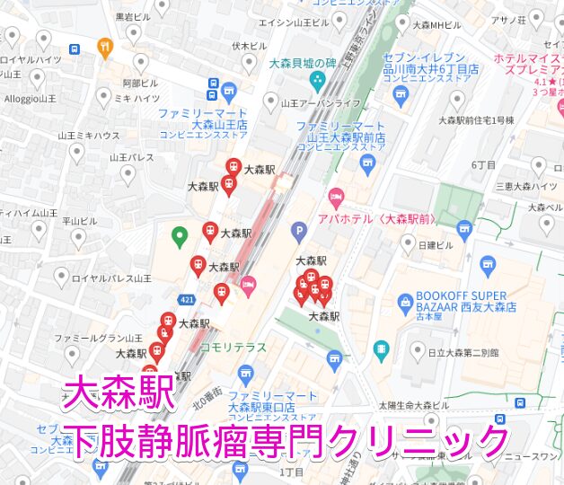 大森駅周辺の下肢静脈瘤専門クリニック