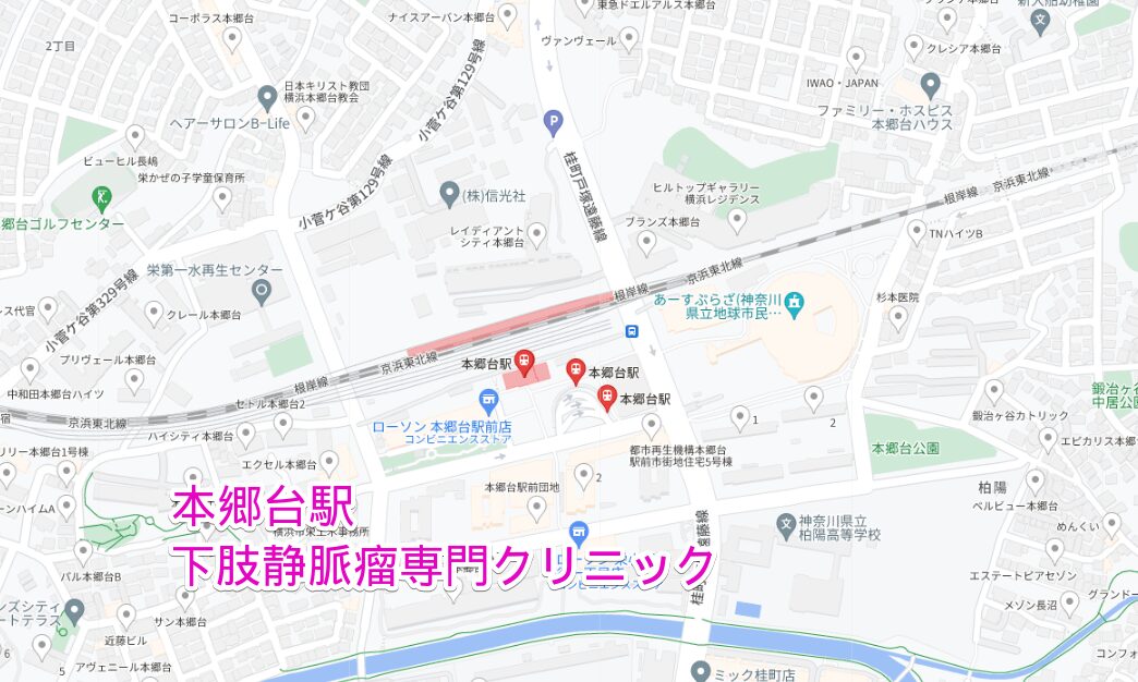 本郷台駅周辺の下肢静脈瘤専門クリニック