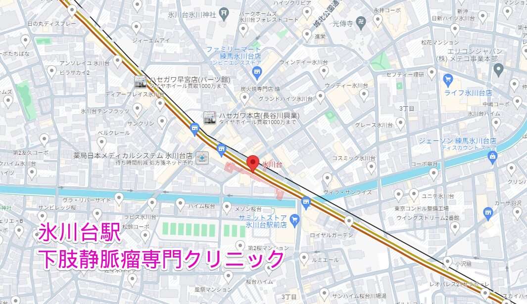 氷川台駅周辺の下肢静脈瘤専門クリニック