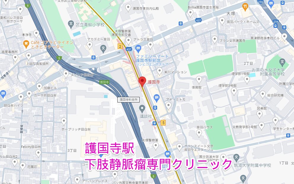 護国寺駅周辺の下肢静脈瘤専門クリニック