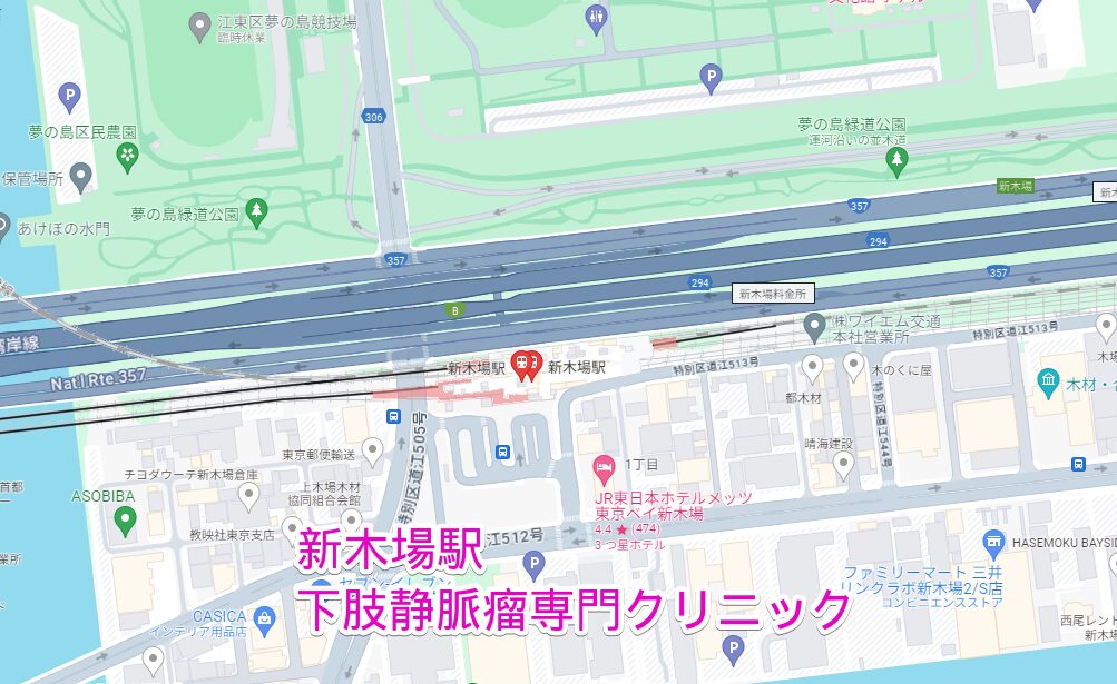 新木場駅周辺の下肢静脈瘤専門クリニック