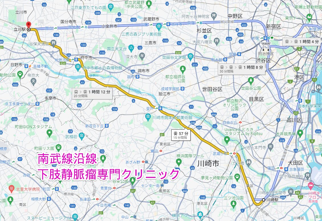 南武線沿線の下肢静脈瘤専門クリニック