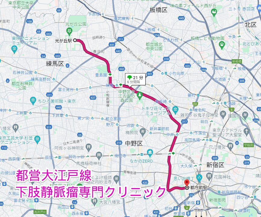 都営大江戸線沿線から行く下肢静脈瘤専門クリニック