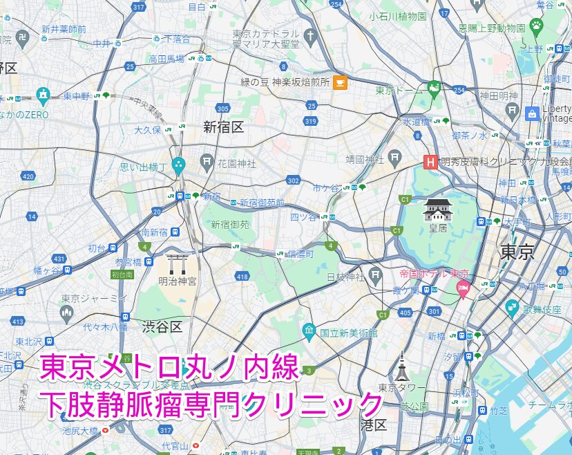東京メトロ丸ノ内線沿線から行く下肢静脈瘤専門クリニック