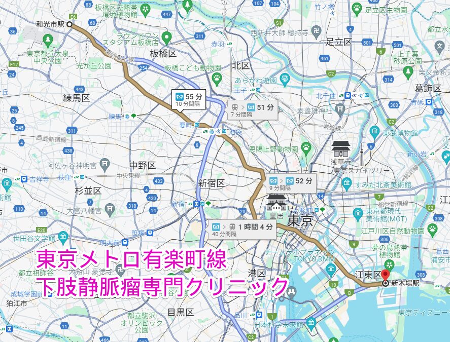 東京メトロ有楽町線沿線の下肢静脈瘤専門クリニック