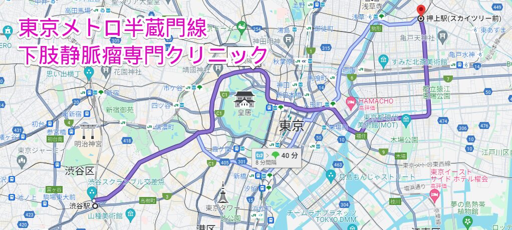 東京メトロ半蔵門線沿線の下肢静脈瘤専門クリニック