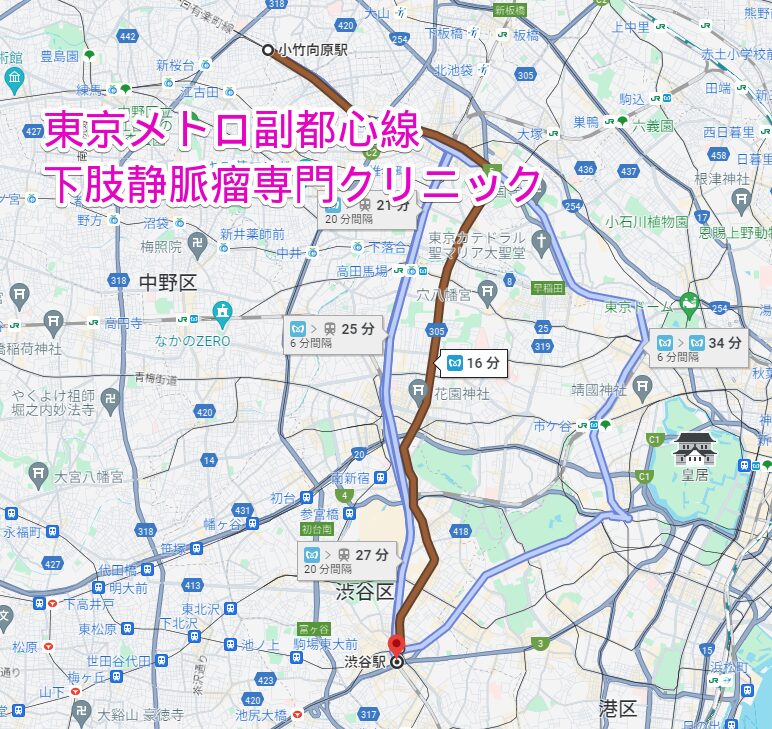 東京メトロ副都心線沿線の下肢静脈瘤専門クリニック
