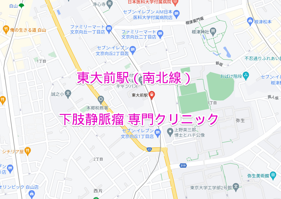 東大前駅 地下鉄南北線 下肢静脈瘤治療専門クリニック