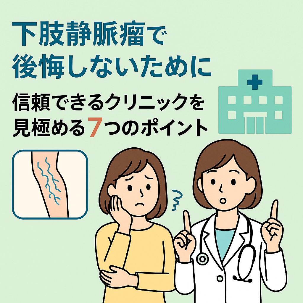 下肢静脈瘤治療で失敗しない！信頼できるクリニックの選び方と注意点