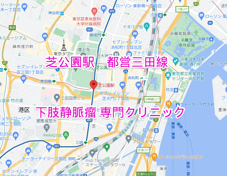 芝公園駅 都営三田線 下肢静脈瘤治療専門クリニック