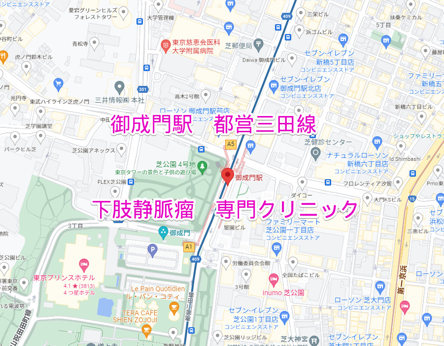 御成門駅 都営三田線 下肢静脈瘤治療専門クリニック