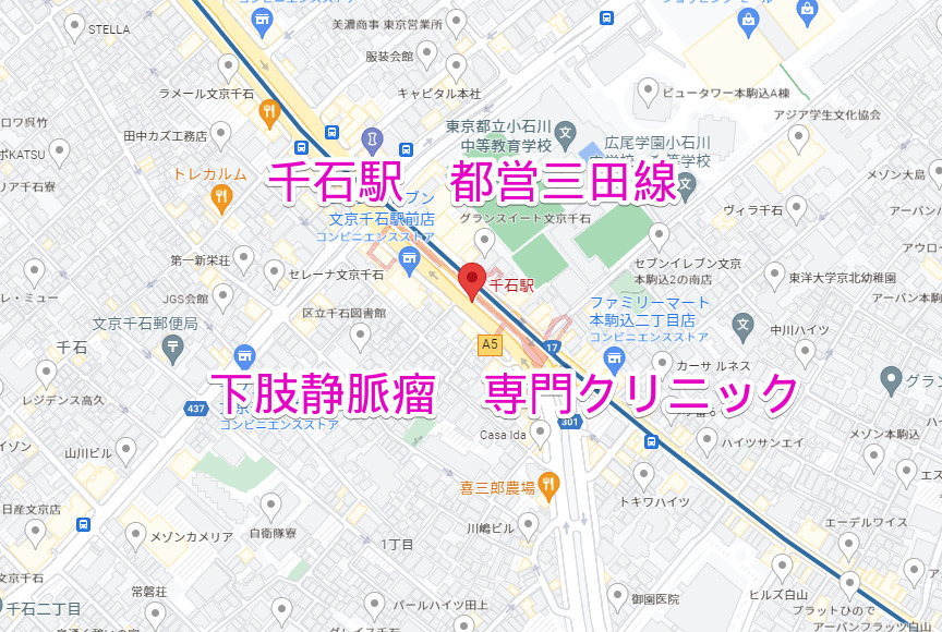 千石駅 都営三田線下肢静脈瘤治療専門クリニック