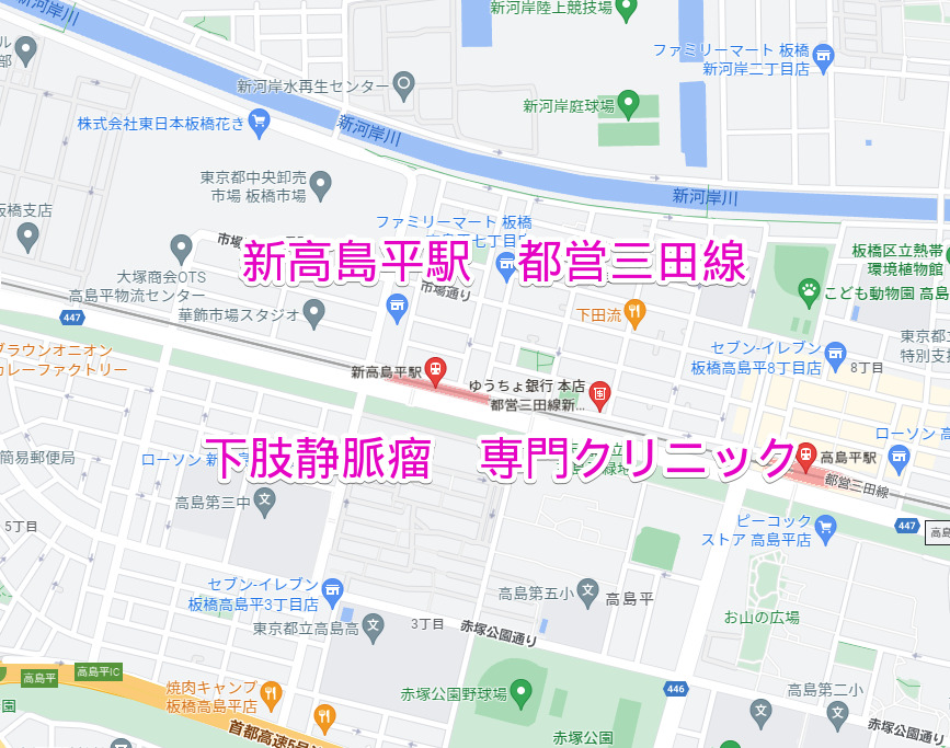 新高島平駅 都営三田線 下肢静脈瘤治療専門クリニック